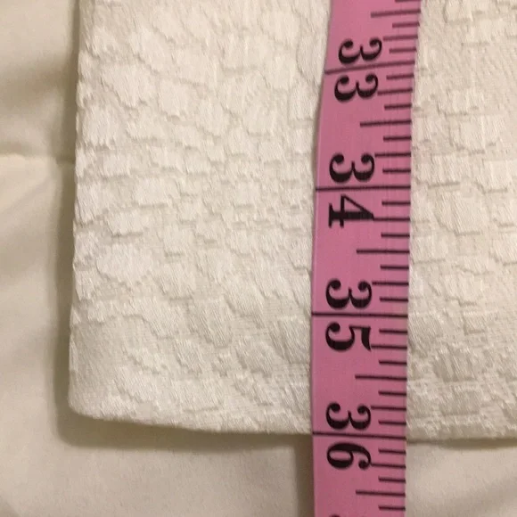 Jennifer Lopez J Lo White Ivory Textured Dress Reptile Belt L XL 14 - Picture 7 of 11